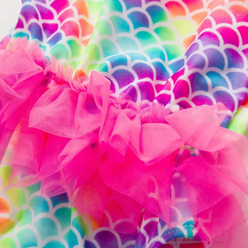Color: Pink, Kid Size: 12M - Lilo Stitch Girl Swimsuit Summer One-Piece Swimwear Beachwear Pool Mermaid Fish Scale Print Bikini Bathing Outfit Swimming Wear