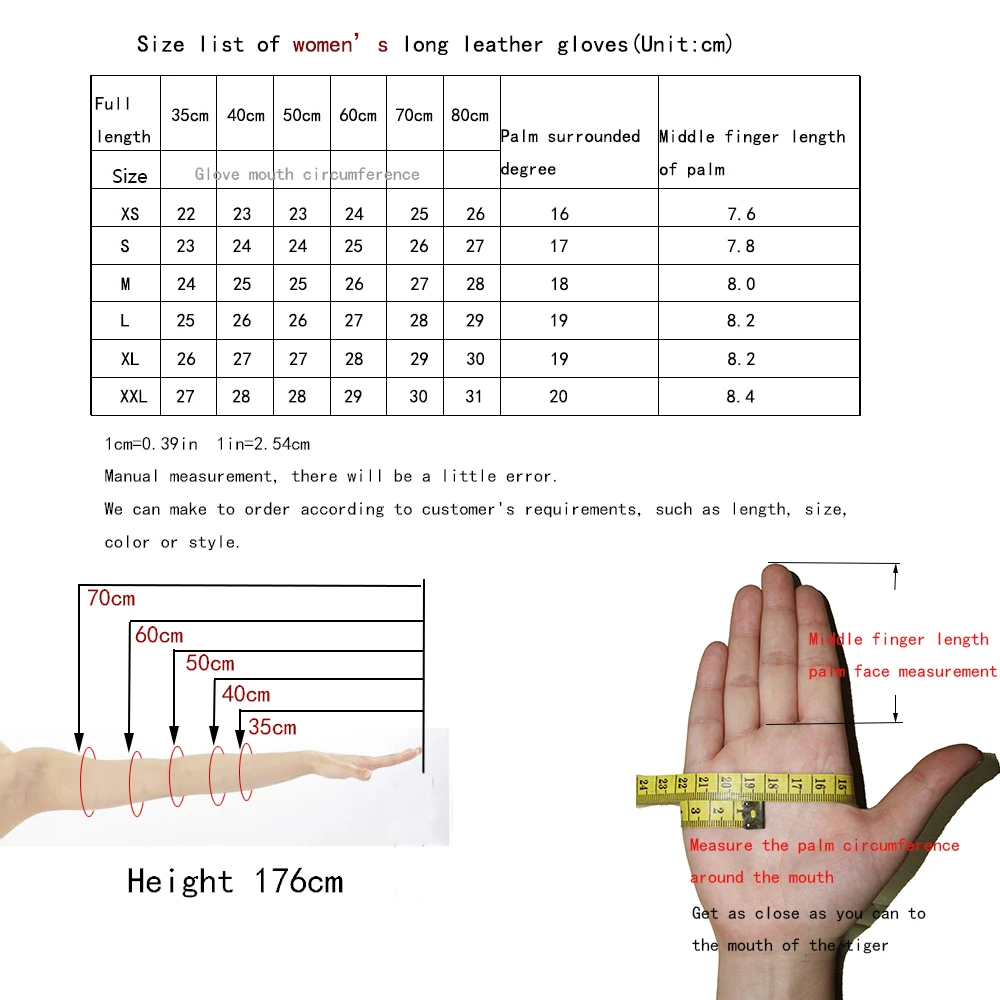 Color: green, Gloves Size: 7 1/4 - 50cm New Genuine Leather White Women's High Grade Party Mittens Sheepskin Lady Winter Velvet long Gloves Creamy Ivory Snow White