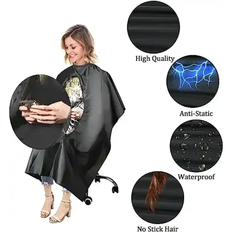 Color: Red, Ships From: CHINA - Professional Waterproof Styling Salon Barber Hairdresser Hair Cutting Hairdressing Gown Cape with Viewing Window Apron