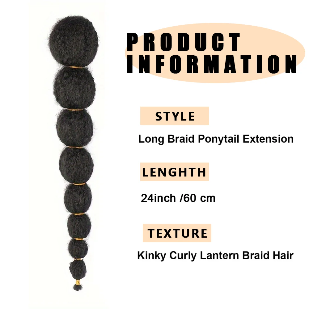 Color: #1B, Stretched Length: 28inches - Kinky Afro Puff Ponytail Extension for Black Women 18/24 Inch Long Lantern Bubble Drawstring False Pigtail Synthetic Hair Piece