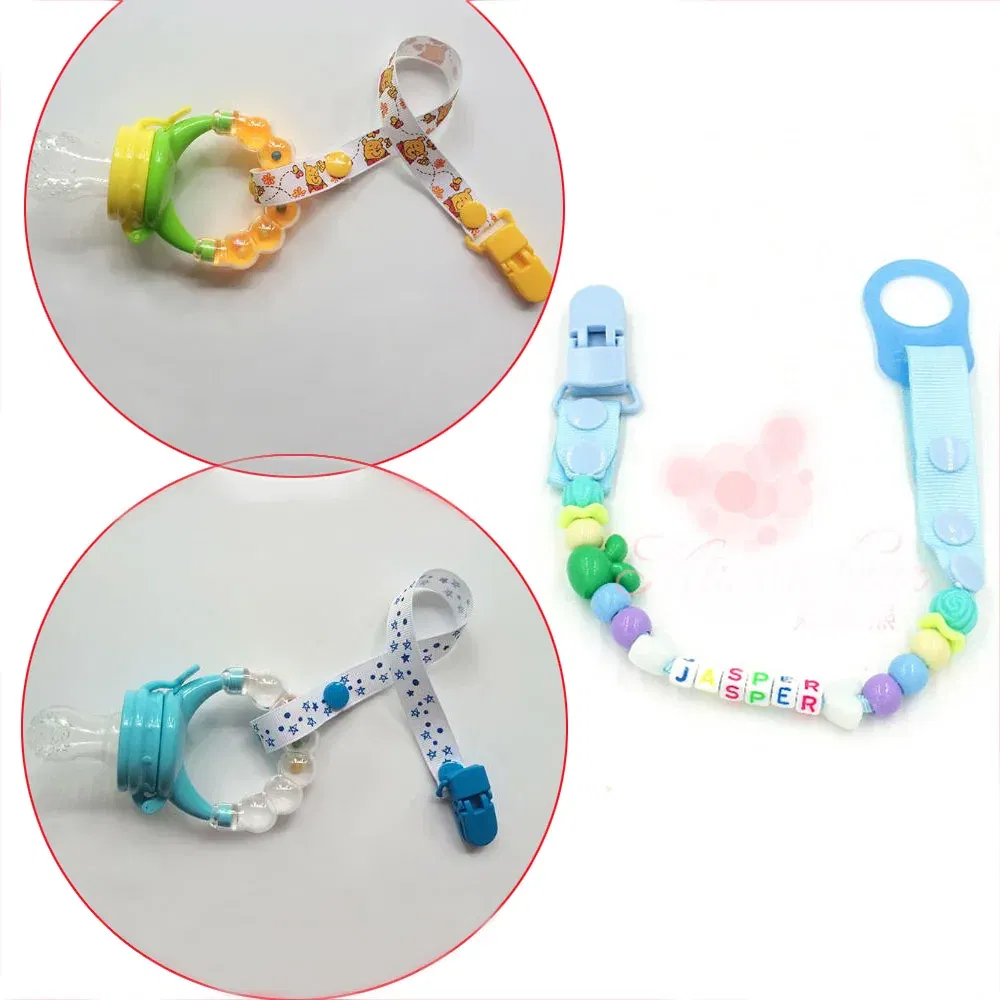 Color: PURPLE - Sutoyuen 40pcs Hot D Shape Kam Plastic Pacifier Clips Plastic Baby Soother Dummy Suspender Chain Holder Clips for 20mm Ribbon