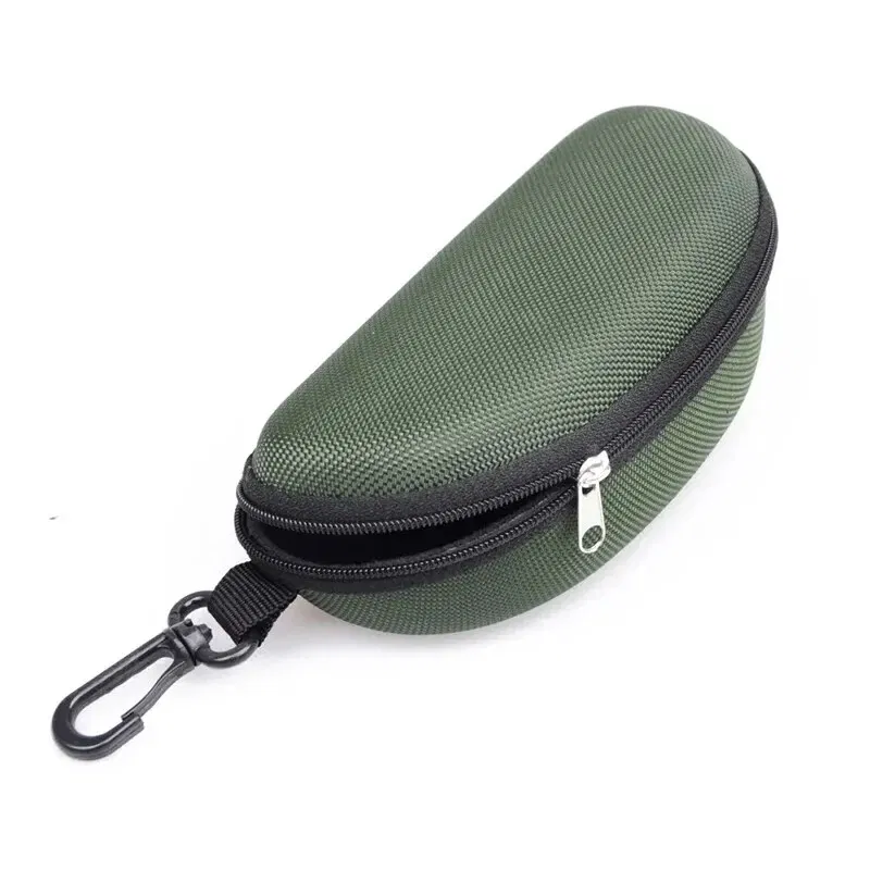 Color: black - Glasses Storage Box Men Women Sunglasses Reading Protector Cover Travel Portable EVA Zipper with Hook Eyeglasses Case