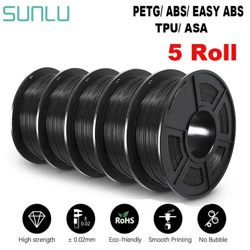 Color: Glowing Yellow, Ships From: CHINA - Top 3D Filament PETG/EASY ABS/TPU/ASA Filamnet 1.75mm 5Roll 1KG(TPU 0.5KG/Roll) 3D Printer Filament for 3D Printer