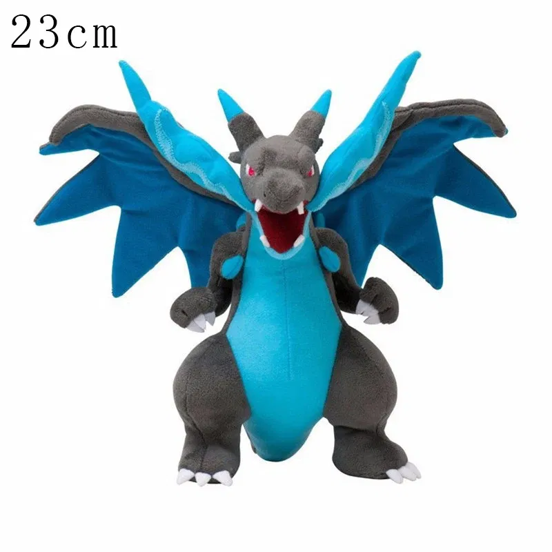Color: Burgundy - Cute Pokemon Plush Toy Pikachu Rowlet Charizard Larvitar Squirtle Slowpoke Dratini Spinda Soft Stuffed Doll Kids Christmas Gift