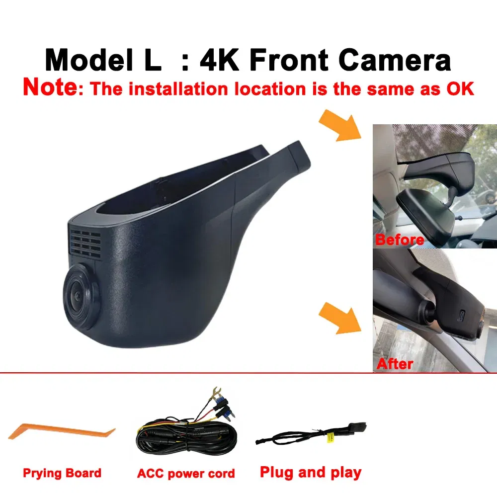 Color Name: Orange, Ships From: CHINA, ROM: 128G - Customized 4K HD 2160P Plug and play Dash Cam For Volkswagen  Sharan CC Bora Tiguan Touran Passat Teramont T-Cross Dvr Dashcam
