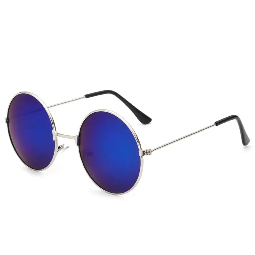 Lenses Color: Ice Blue, Frame Color: other - FOENIXSONG Fashion Sunglasses for Women Men  Pilot Round Gradient Mirror Women's Glasses Oculos Lentes Gafas De Sol