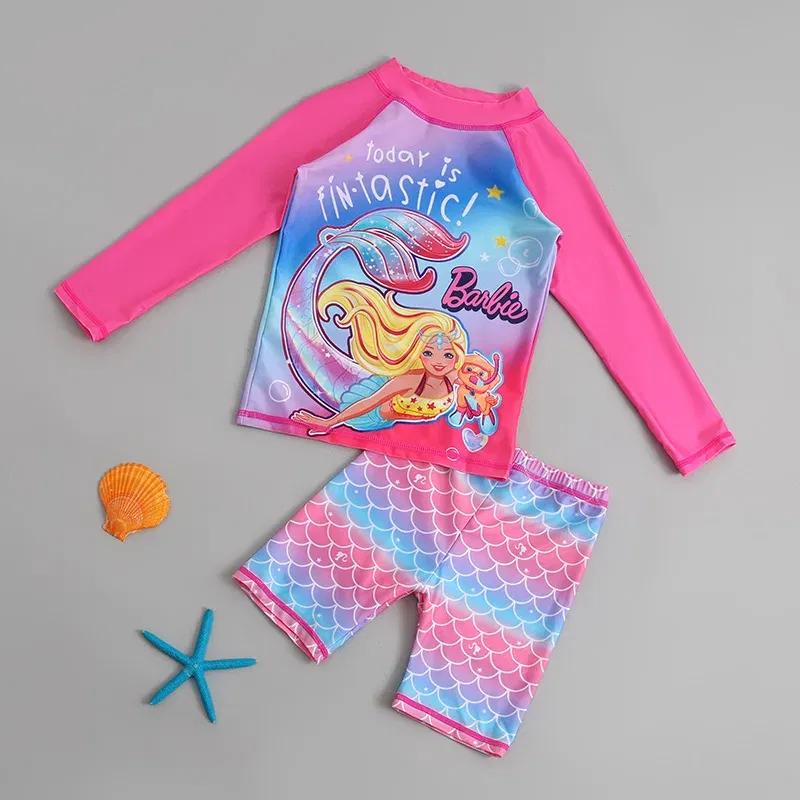 Color: Brown, Kid Size: 24M - Children Swimsuit  Kids Boys Girls Swimwear  Children Surfing Wear  Sunscreen Quick Dry Swimwear Car Cartoon Swimsuit Beach Wear