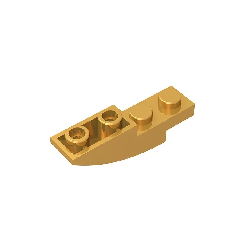 Color: Light Grey - Gobricks GDS-731 BRICK 1X4X1 INV. BOW compatible with lego 13547 children's DIY Educational Building Blocks Technical