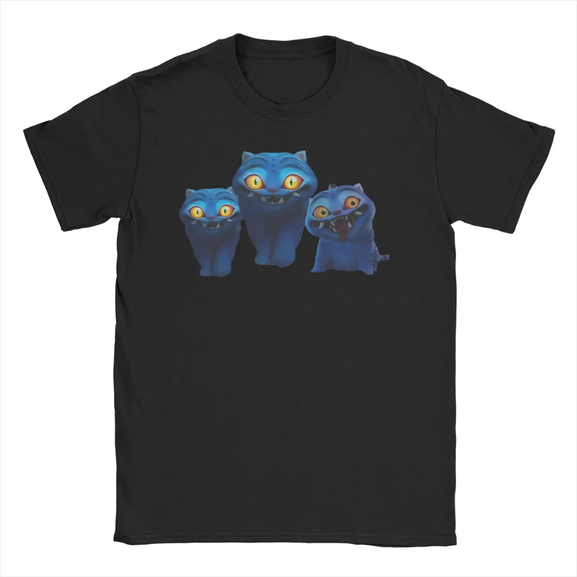 Color: WHITE, Size: XXXL - Derpy Tiger Cat T Shirt Men Women's Cotton Unique T-Shirt Round Collar Huntrix Kpop Demon Hunters Tees Short Sleeve 4XL 5XL 6XL
