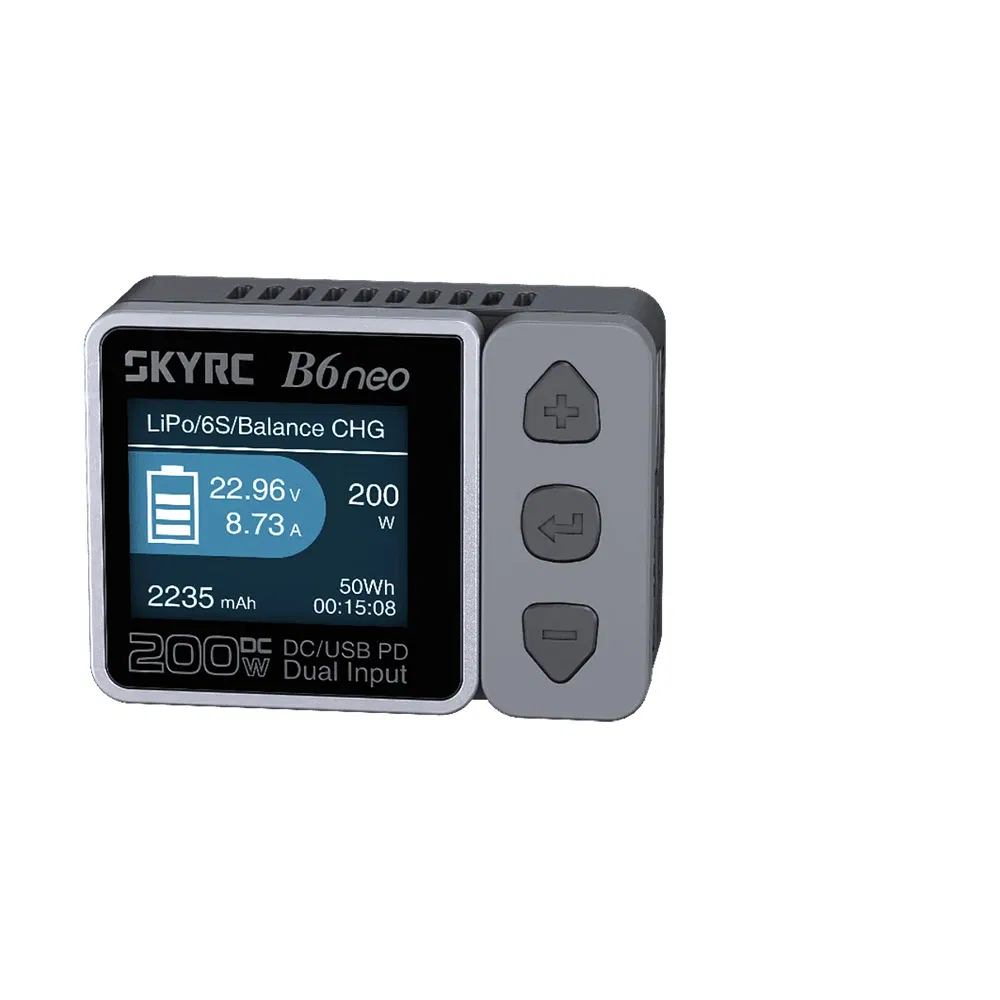 Color: Yellow - 2023  NEW SkyRC B6 Neo Smart Charger DC 200W PD 80W LiPo Battery Balance Discharger SK-100198 B6 Neo