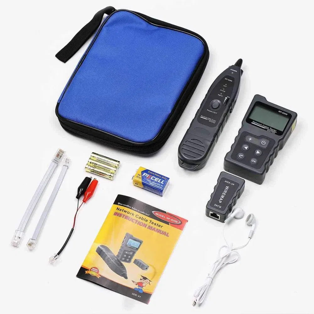 Color: Black, Ships From: CHINA - NOYAFA NF-8601W/NF-8209 Cable Tracker Lan Display Measure Tester Network Tools LCD Display Measure Length Wiremap Tester