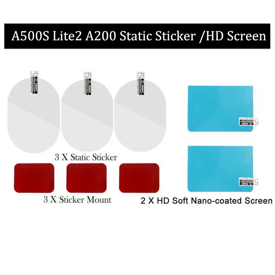 Color Name: WHITE - For 70mai Dash Cam Pro plus + A500S LIE2 A200 Dash Cam Film and Static Stickers for 70mai A500S / LIE2  A200 Dash Cam Mount