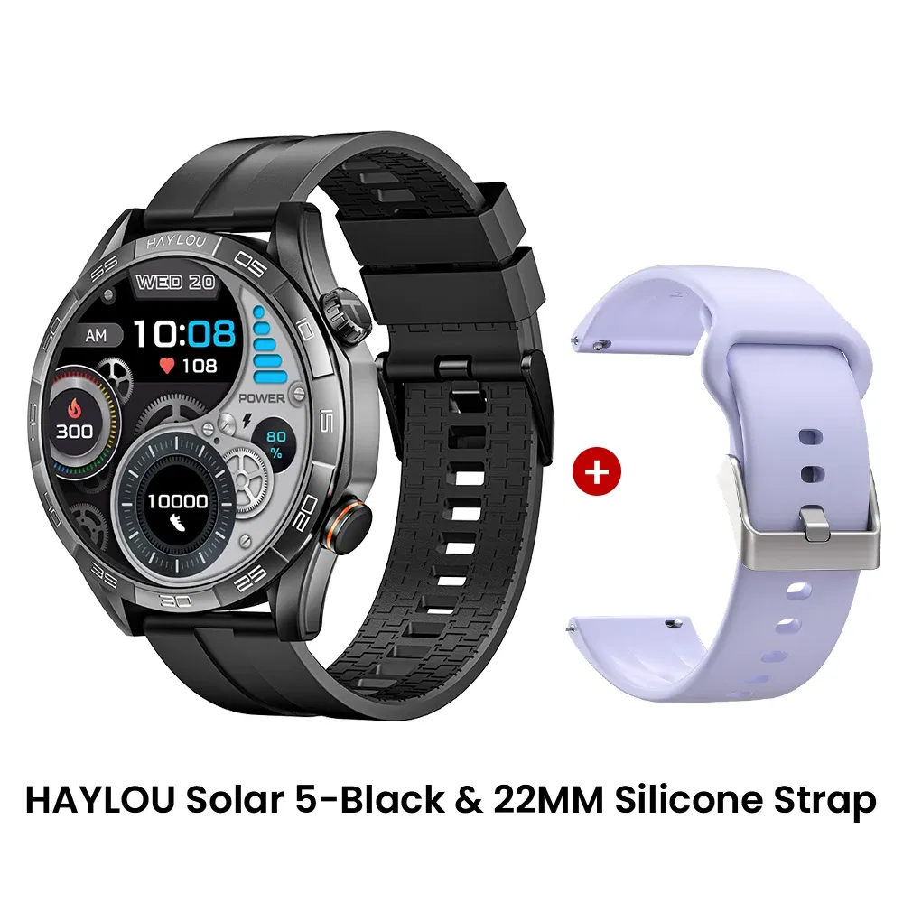 Color: Blue, Ships From: CHINA - New! HAYLOU Solar 5 Voice Calling Smartwatch 1.58'' AMOLED Display 60Hz Smart Watch 24H Health Monitoring Sports Smartwatch for