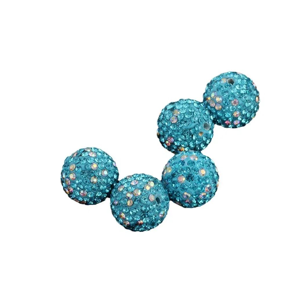 Color: WHITE, Item Diameter: 2mm - 16mm Colorful Ceramic Clay Ball Scattered Beads Diy Mobile Phone Chain Necklace Bracelet Accessories