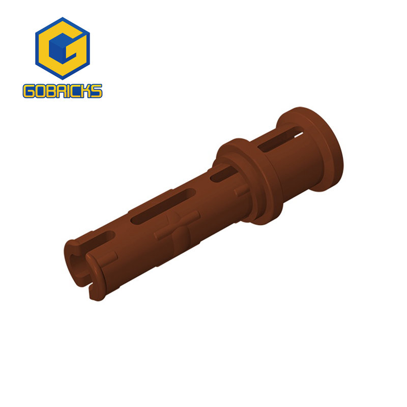 Color: Trans-green - Gobricks 10PCS Bricks Technical Pin 3L with Friction Ridges Lengthwise and Stop Bush Compatible With 32054 Assembles Block