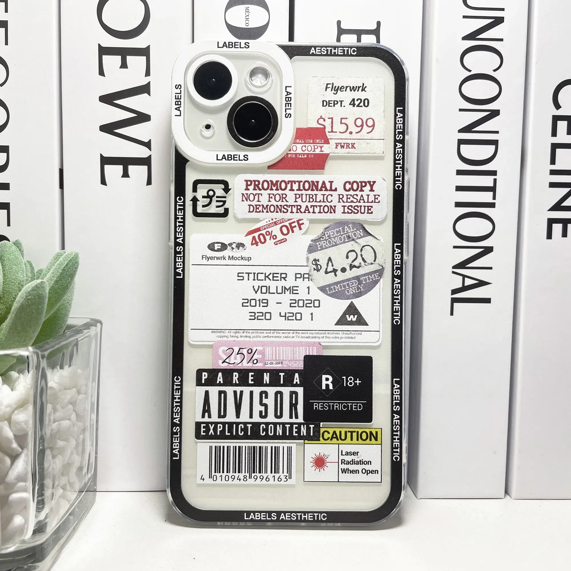 Color: SKY BLUE, Material: tpu - Mix Labels Aesthetic Stickers Collage Phone Case For iPhone 16 15 14 13 12 11 Pro Max Mini XS X XR SE 7 8 Plus Clear Soft Cover