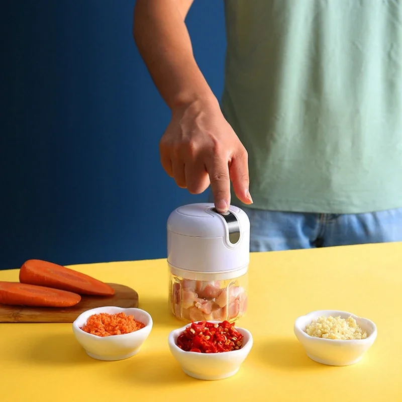 Color: WHITE, Ships From: CHINA - Multifunctional Cooking Machine Automatic Meat Grinder Baby Supplementary Food Stirring Minced Garlic Minced Meat