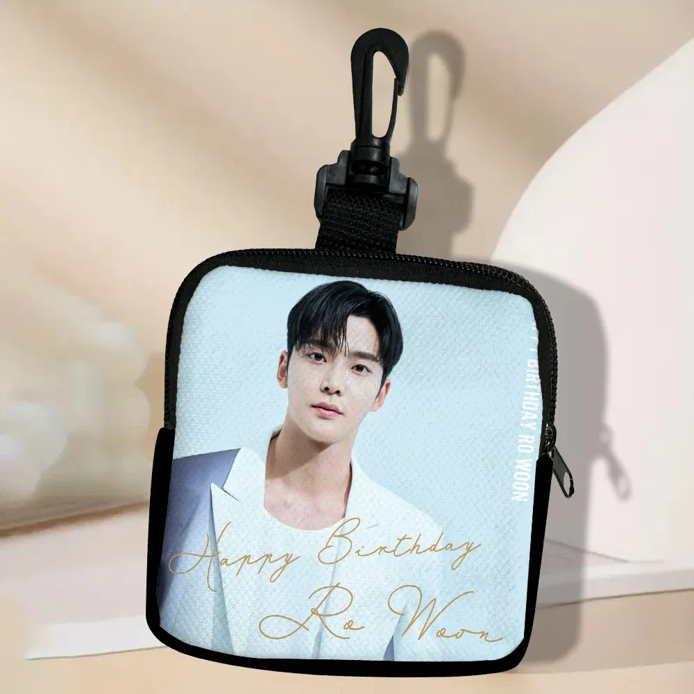 Color: Khaki - SF9 Rowoon Zipper Coin Purse Women's Simple Handbag Card Package Coin Bag  Purse Key Earphone Pouch 3.3