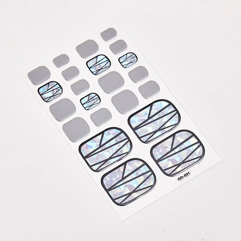 Color: Creamy White - 22 Tips/Sheet Nail Sticker Album Nail Designs Manicure Nail Accesoires Nail Art Stickers Nail Wraps DIY  Women Salon Loveliness