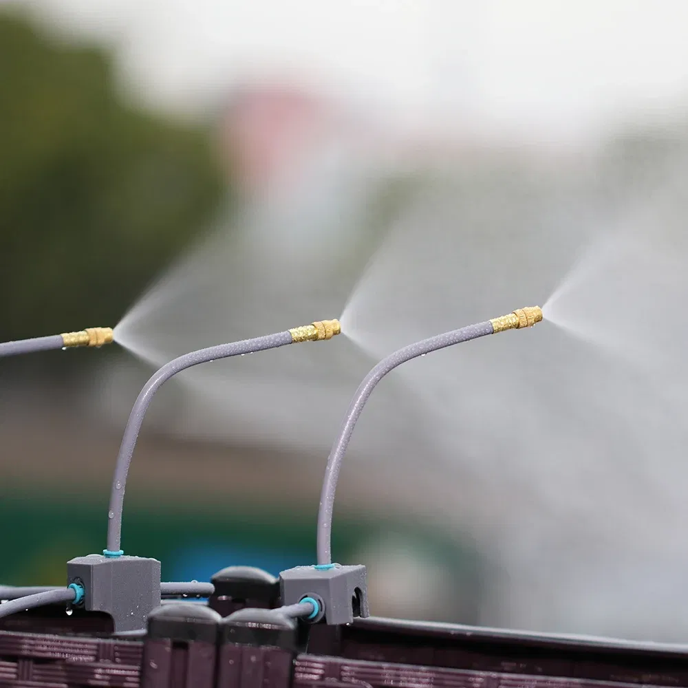 Color: Light Yellow - 20-50CM New Adjustable Brass Spray Sprinklers Nozzle Extension 360?° Misting Systems Garden Lawn Watering Irrigation Quick Push