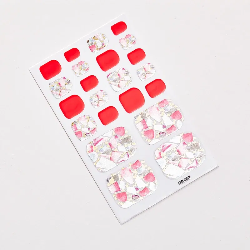 Color: Lvory - 22 Tips/Sheet Nail Tape Loveliness Nail Art Stickers Designed  Nailart Sticker Nail Strips Designer Nail Decals Nailart Shiny