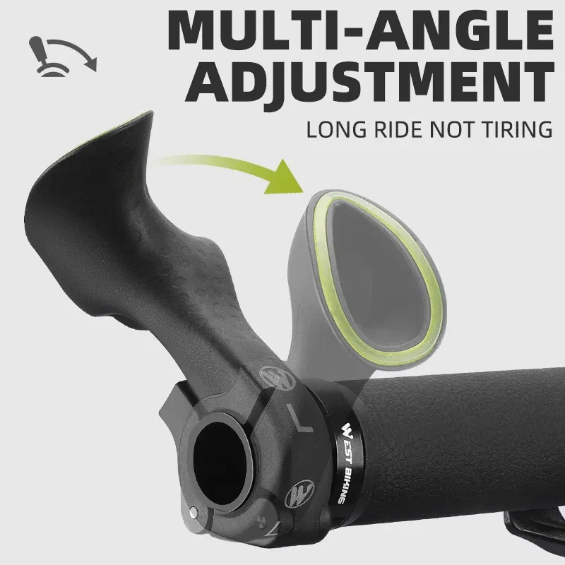 Color: Yellow, Ships From: CHINA - WEST BIKING MTB Bicycle Bar ends Ergonomic Design Mountain Bike Handlebar 22.2mm Nylon Inner Handle Bar Grips MTB Cover Handle
