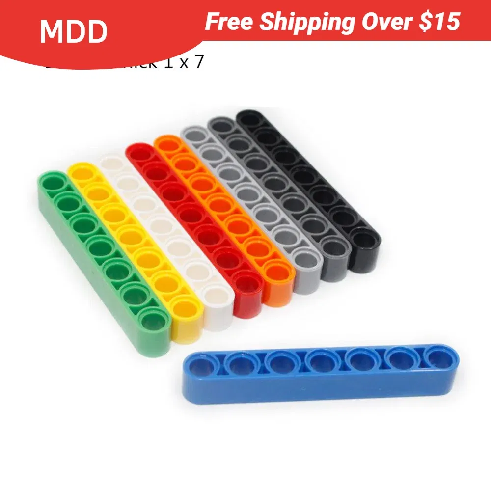 Color: Light Grey - 1 Pcs Buildings Blocks 32524 Liftarm Thick 1 x 7 Brick Collections Bulk Modular GBC Toy For High-Tech MOC Set