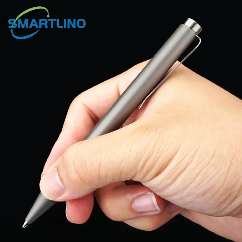 Color: Pink - High Quality Titanium Tactical Bolt Action Ballpoint Pen Self Defense EDC Writing Tools for Outdoor Traveling Office Gift
