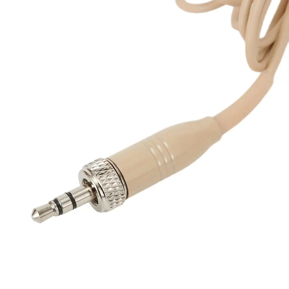 Color: Blue, Ships From: CHINA - Beige Headworn Microphone with Smooth Steel Ear Hang Perfect for Houses of Worship and Minimum Visibility Applications