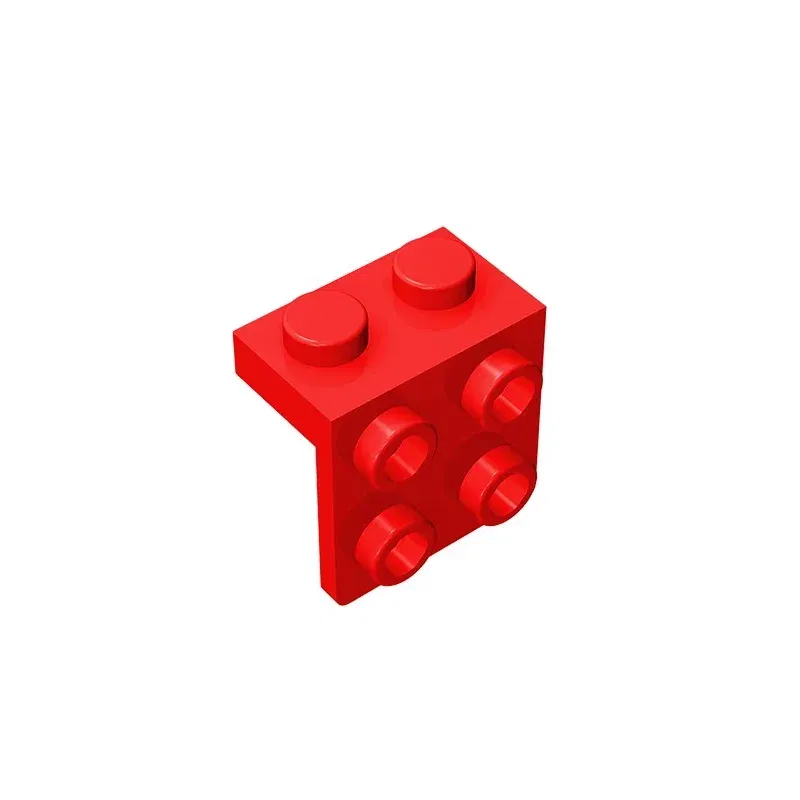Color: Burgundy - Gobricks GDS-641 ANGLE PLATE 1X2 / 2X2 compatible with lego 44728 21712 92411 children's DIY Educational Building Blocks