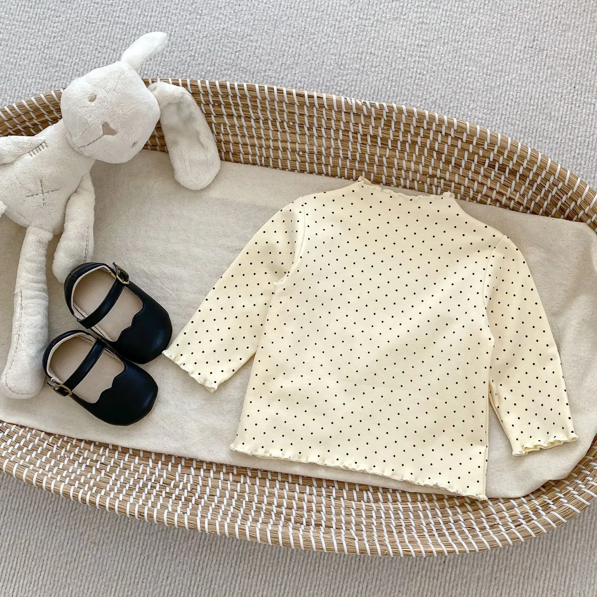 Color: SKY BLUE, Kid Size: 3T - New Baby Long Sleeve T Shirt Girls Cotton Casual Tees Infant Ruffled Versatile Shirts Kids Floral Striped Bottoming Tops