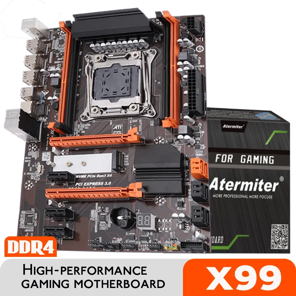 New Atermiter X99 Motherboard Kit Set With LGA 2011-3 Xeon E5 2670 V3 CPU Processor 32GB DDR4 3200MHz REG Ecc RAM Memory Combo