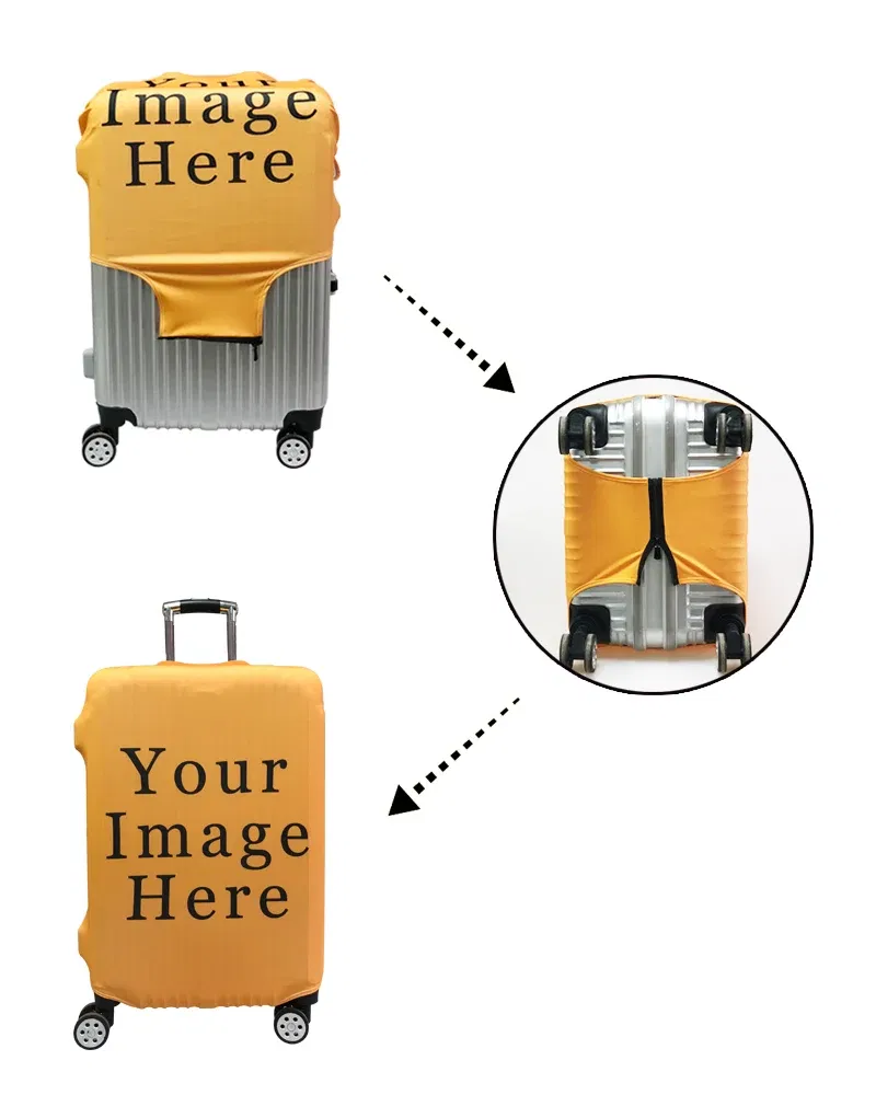 Color: green, Size: L - Lilo Stitch Elastic Luggage Protective Cover Trolley Suitcase Dust Bag Case Cartoon Travel Accessories
