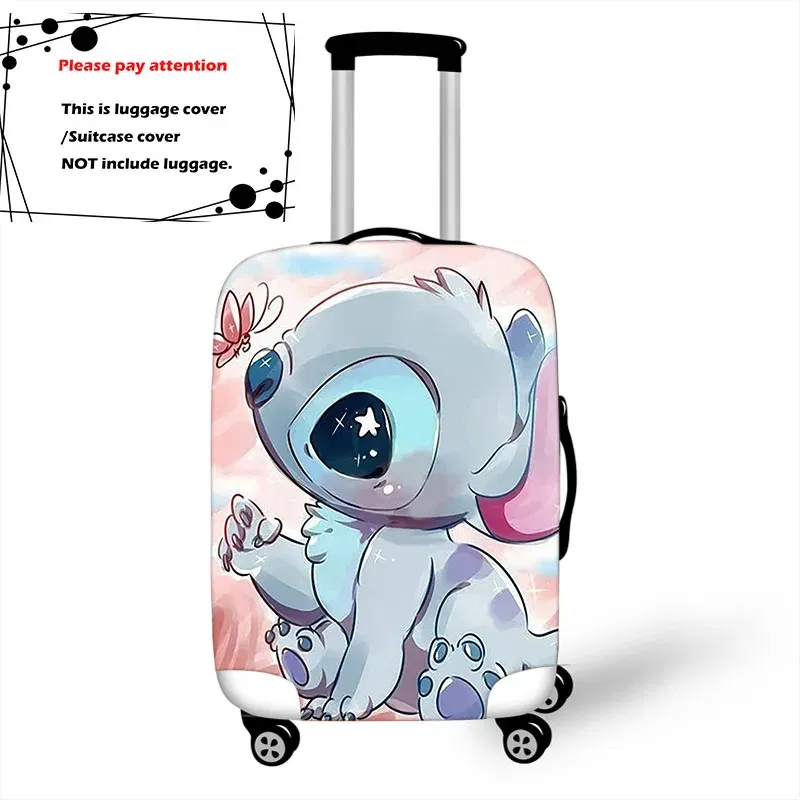 Color: green, Size: L - Lilo Stitch Elastic Luggage Protective Cover Trolley Suitcase Dust Bag Case Cartoon Travel Accessories