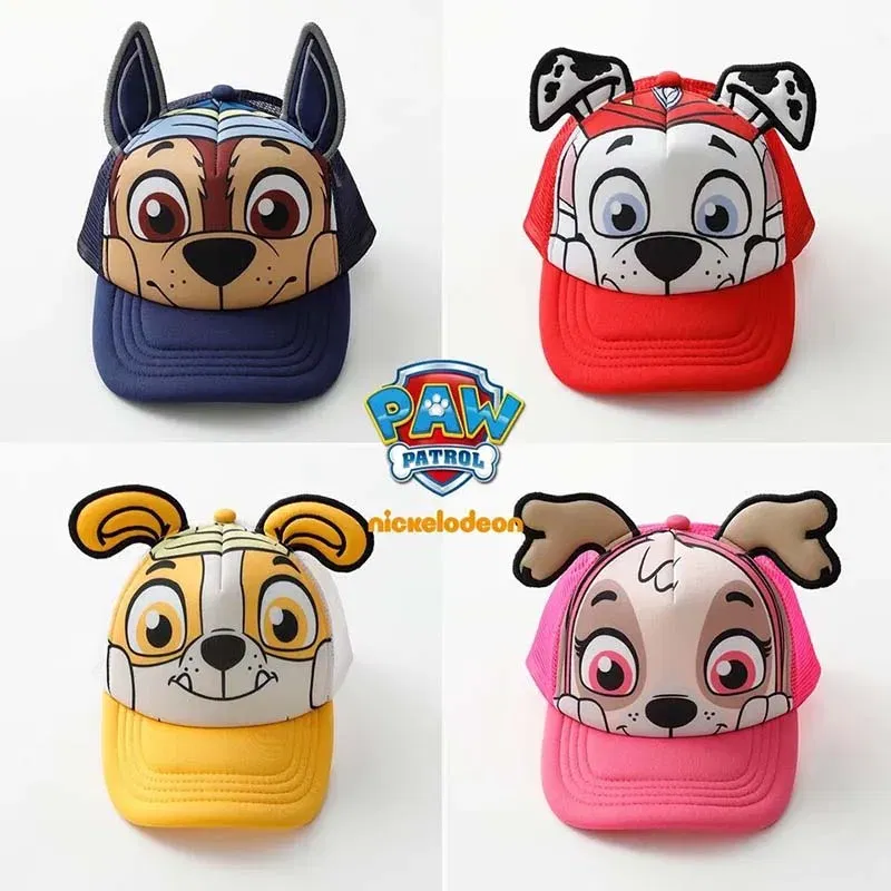 Color: Yellow - Genuine Paw Patrol Cartoon Child Baseball Cap Hip Hop Mesh Sun Protection Sun Hat Boys Girls Caps Snap back Hats Sports Hat