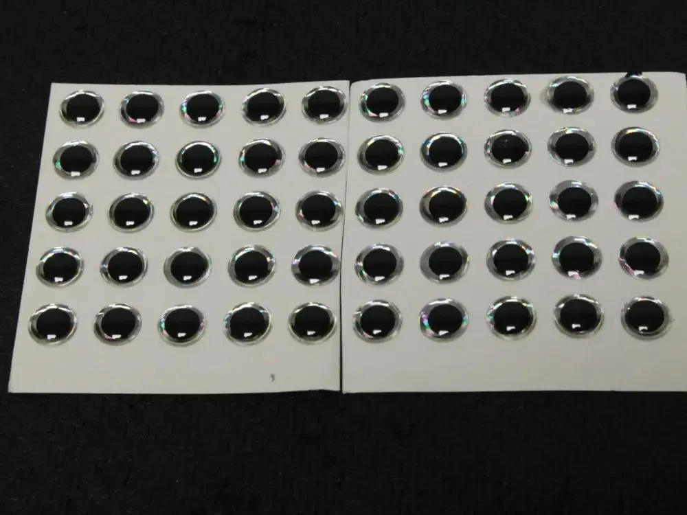 Color: WHITE - wLure 4mm 5mm 6mm 7mm 8mm 9mm 3D Silver Black Hard Fishing Eyes for Blank Lures Variant Size Selection Fishing Tackle UPES