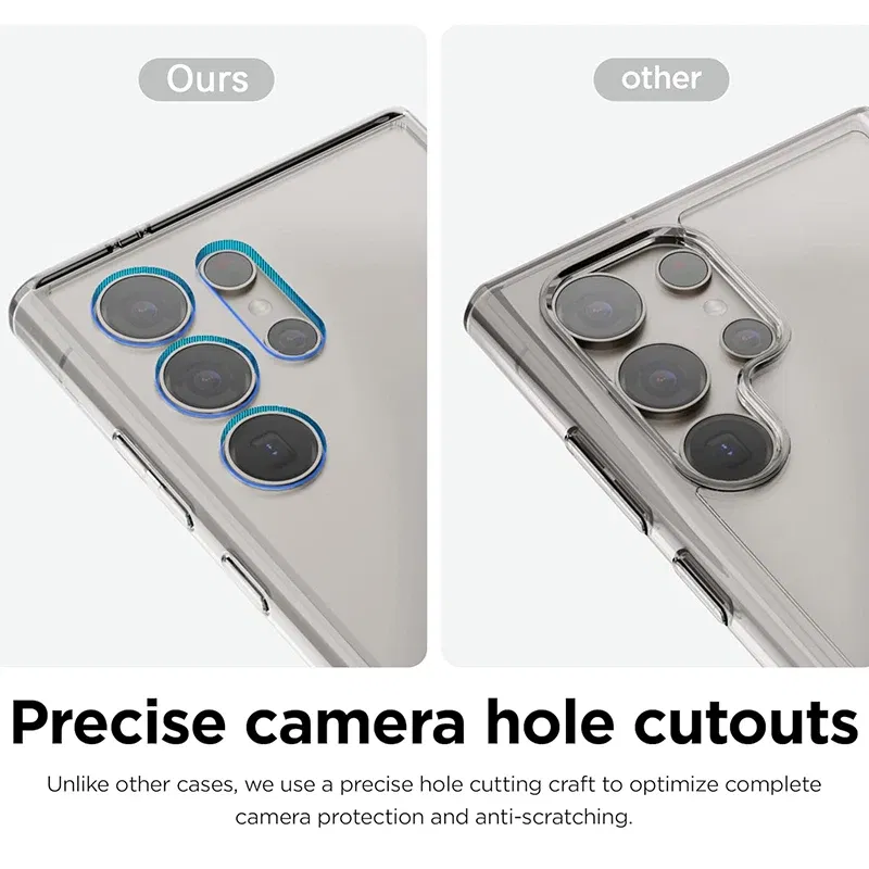 Material: ABS - Ultra Thin Clear Silicone Soft TPU Case For Samsung Galaxy S25 Ultra S24 S23 S21 S20 FE S22 Ultra Plus Bumper Capa Cover Fundas