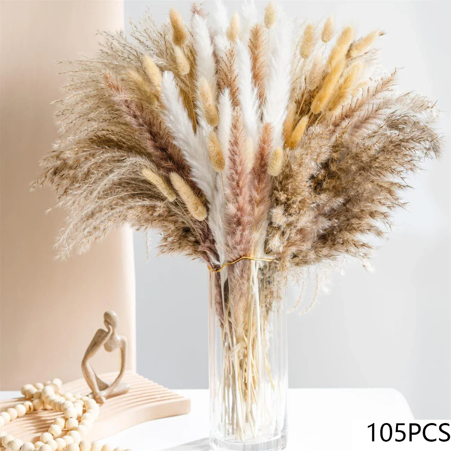Natural Dried Flowers Pampas Floral Bouquet Boho Country Home Decoration Rabbit Tail Grass Reed Wedding Decor Arrangement