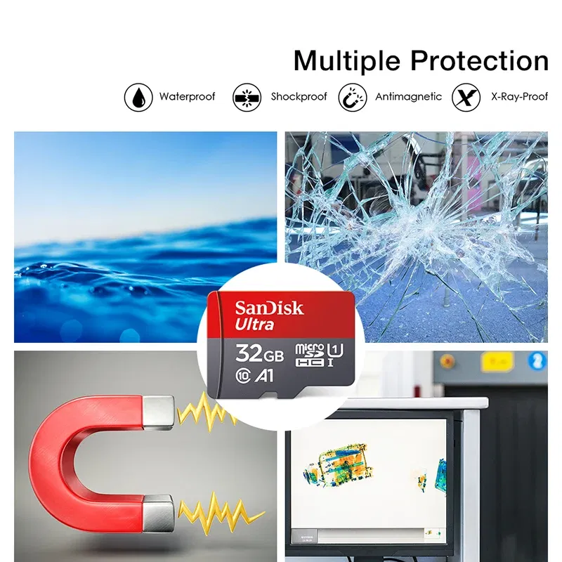 Capacity: 128GB - TFcard 64GB 16GB 32GB Memory Card 128GB Class 10 Microsd SD Card 100MB/S UHS-I A1 Card + Adapter for Phone/PC Standard Shippin