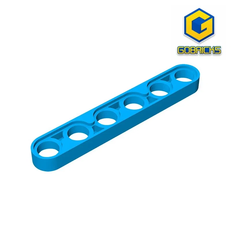 Color: Chocolate - Gobricks GDS-694 Technical, Liftarm Thin 1 x 6 compatible with lego 32063 pieces of children's DIY Building Blocks Technical