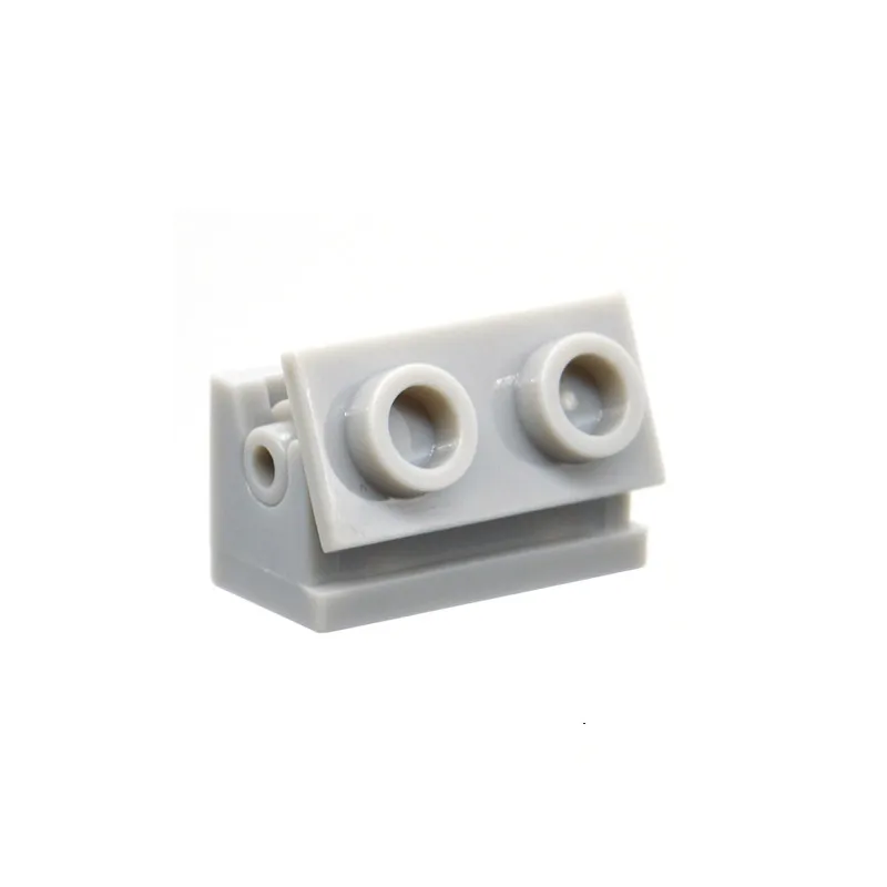 Color: Light Grey - 1 Pcs Buildings Blocks 3937 + 3938 Hinge Brick 1 x 2 Base and Top Plate Collections Bulk Modular GBC Toy For High-Tech MOC Set