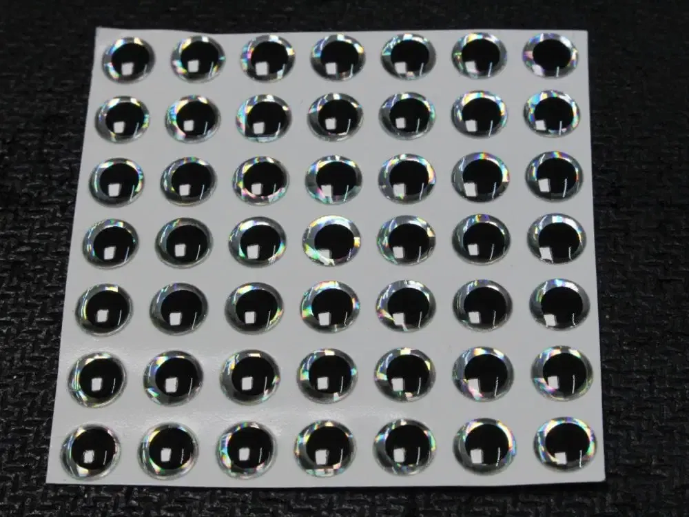 Color: Yellow - wLure 4mm 5mm 6mm 7mm 8mm 9mm 3D Silver Black Hard Fishing Eyes for Blank Lures Variant Size Selection Fishing Tackle UPES