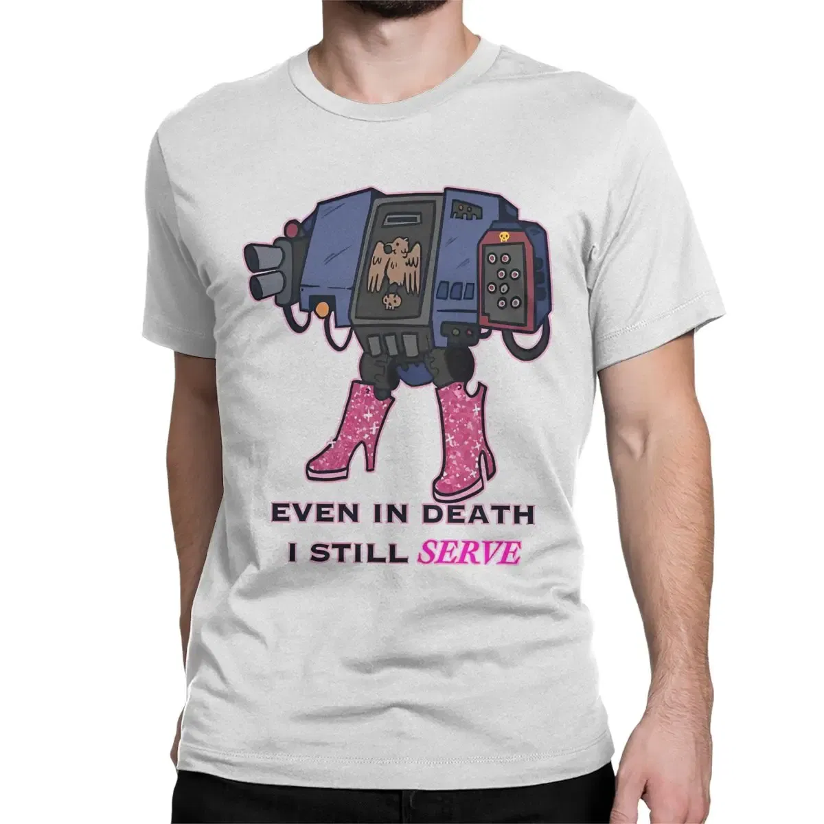 Color: Dark Grey, Size: 4XL - Awesome Adeptus Astartes T-Shirt Men Women's O Neck Pure Cotton T Shirts W-Warhammer 40k Short Sleeve Tee Shirt 6XL Tops