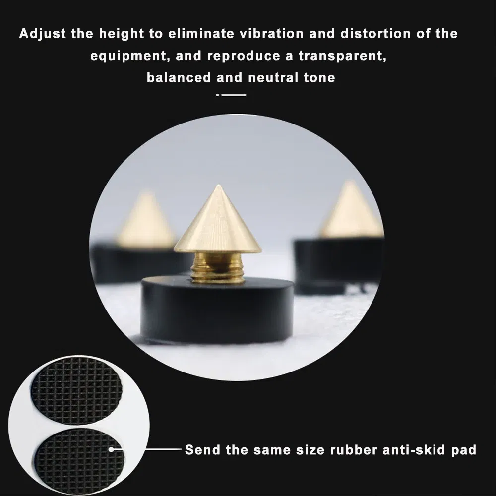 Color: Red, Bundle: Bundle 1 - 2023 New Shock Absorber Spikes XSSH Audio Audiophile Damping Pad HIFI Speaker CD Player Amplifier Aluminium isolation Feet Spike