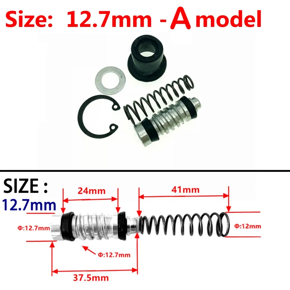 Color: Brown - Motorcycle Clutch Brake Pump Piston Plunger Repair Set Master Cylinder Piston Rigs Repair Fit Motocros/Scooter Brake Accessories
