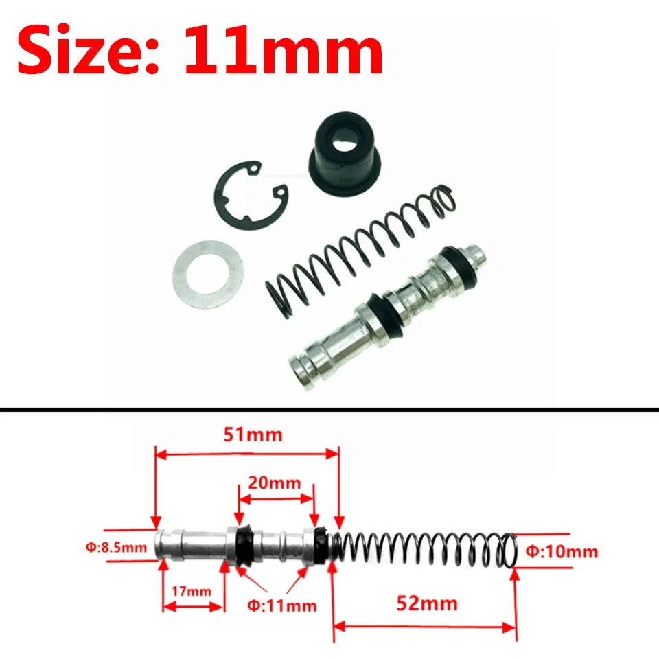 Color: Brown - Motorcycle Clutch Brake Pump Piston Plunger Repair Set Master Cylinder Piston Rigs Repair Fit Motocros/Scooter Brake Accessories