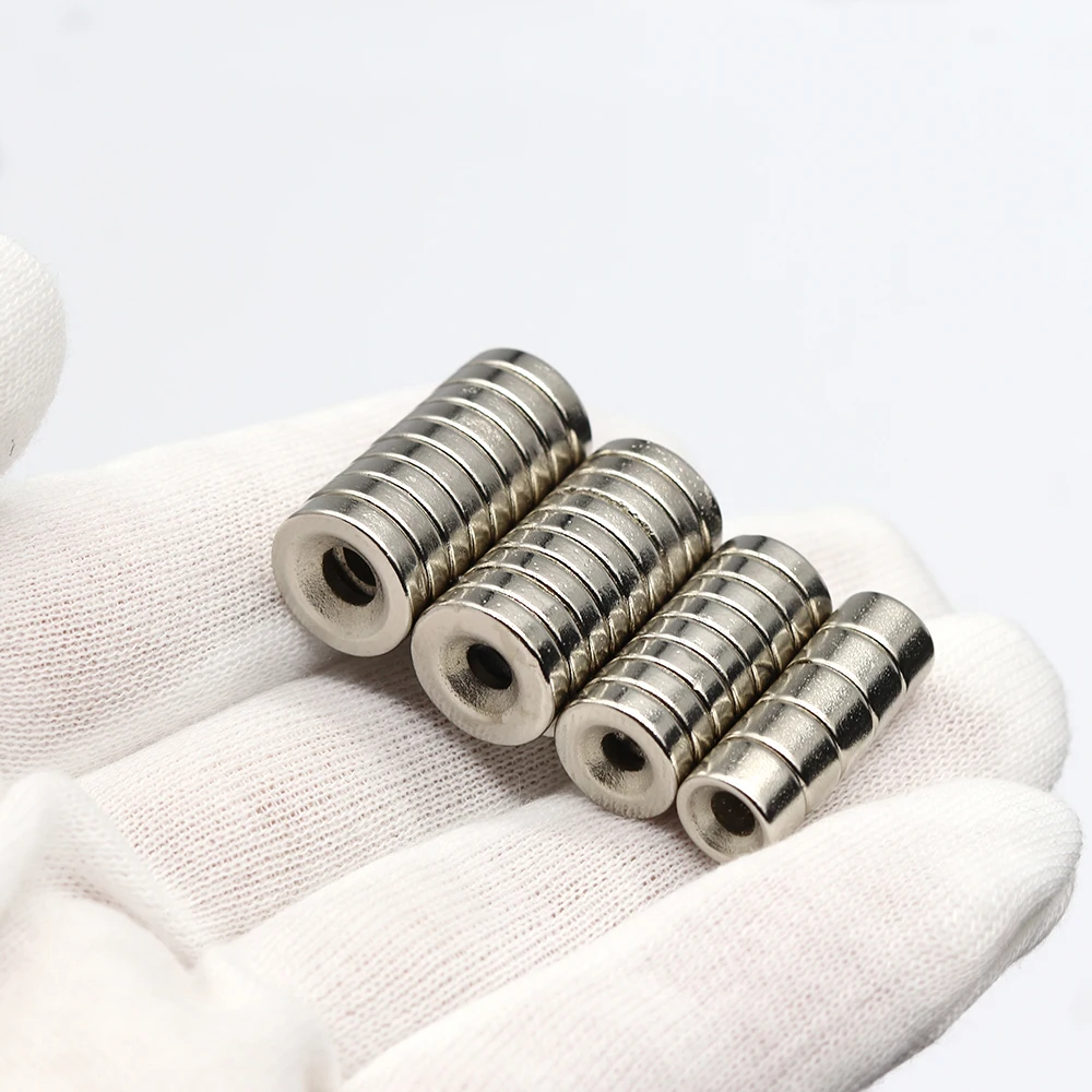 Color: Blue, Size: 5m - Round Magnet 8/10/12/15/20/25/30mm x Hole3/4/5/6mm Neodymium Magnet N35 Permanent NdFeB Super Strong Powerful Magnets With hole