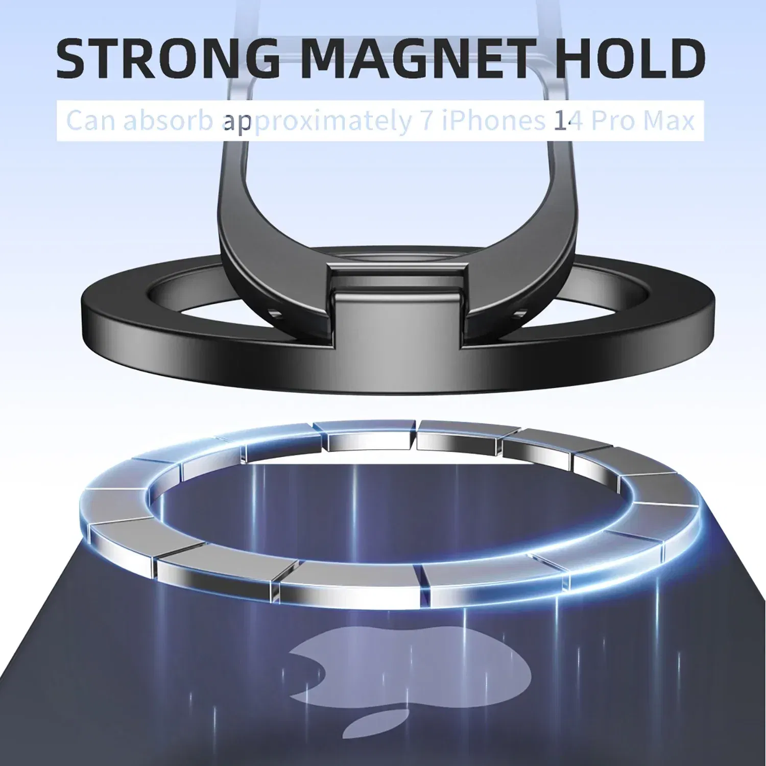 Color: WHITE - 2024 Double-Sided Magnetic Phone Ring Holder for MagSafe Kickstand Magnet Grip for iPhone 16 15 14 13 12 Pro Android Phone Stand