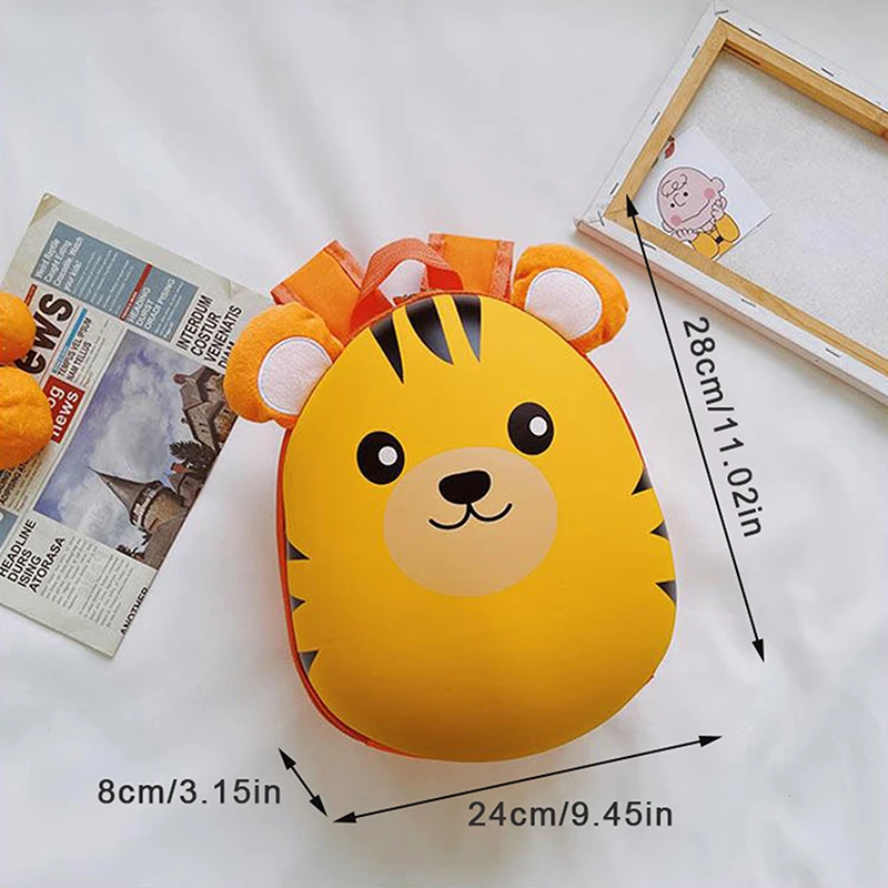 Color: Sky blue - New Cartoon Fashion Kids Backpack Eggshell Bag Super Cute Animal Backpack Kindergarten Schoolbag Male And Female Baby Backpack