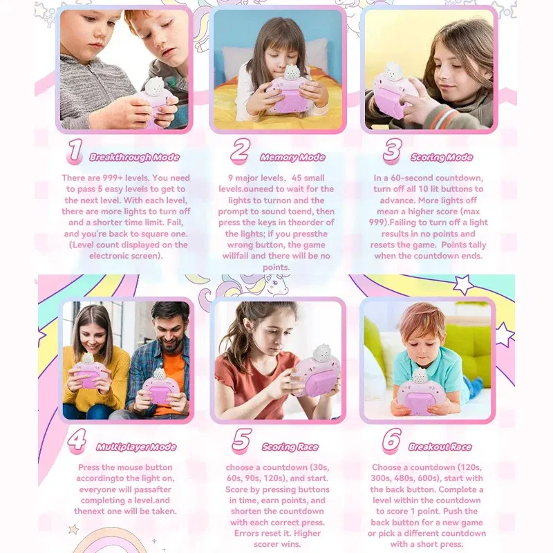 Color: VIOLET/?«?—?…° - 999 Level Electronic Pop Quick Push Bubbles Game Machine Kids Cartoon Fun Squeezing Toys Anti Stress Sensory Bubble Toy Gifts